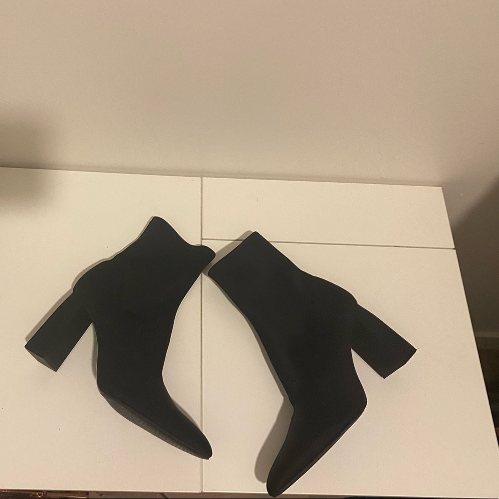 Zara black pointy sock booties ✨